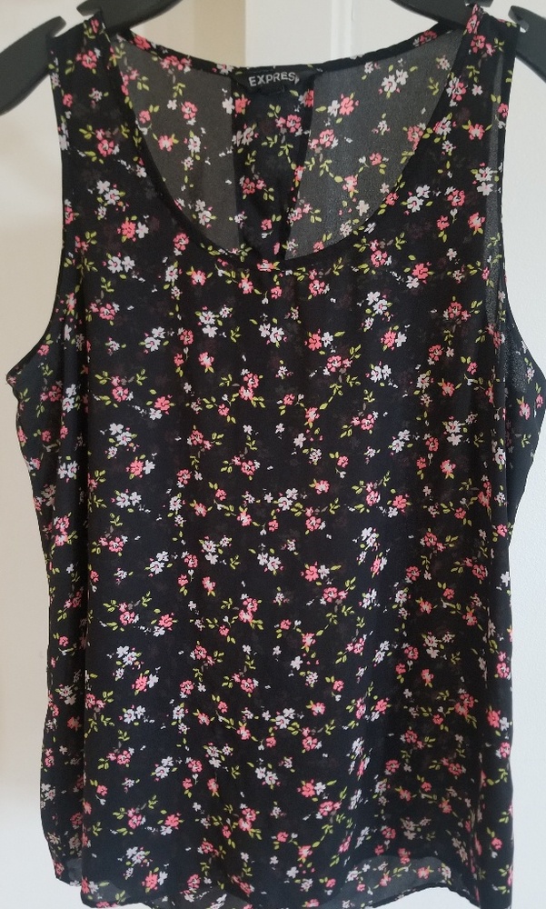 Express shear floral top